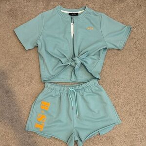 AKIRA Teal and Orange Women's Shorts Set